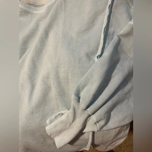 Free People Light Blue Oversized Sweatshirt - Picture 5 of 11